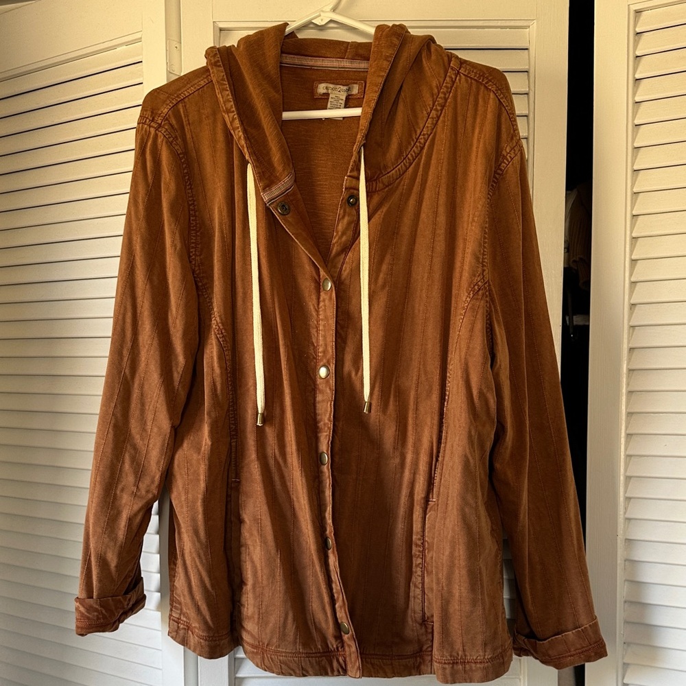 Carbon 2 Cobalt Women's Brown Hooded Jacket